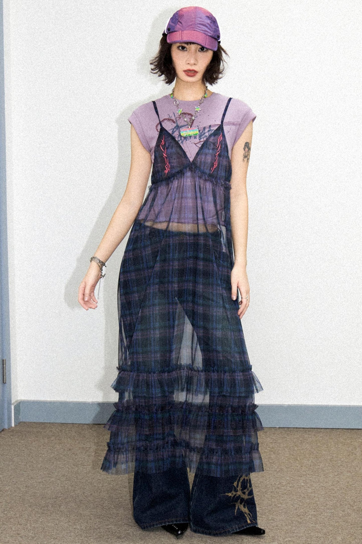 Escape Plaid Maxi Dress