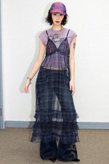 Escape Plaid Maxi Dress