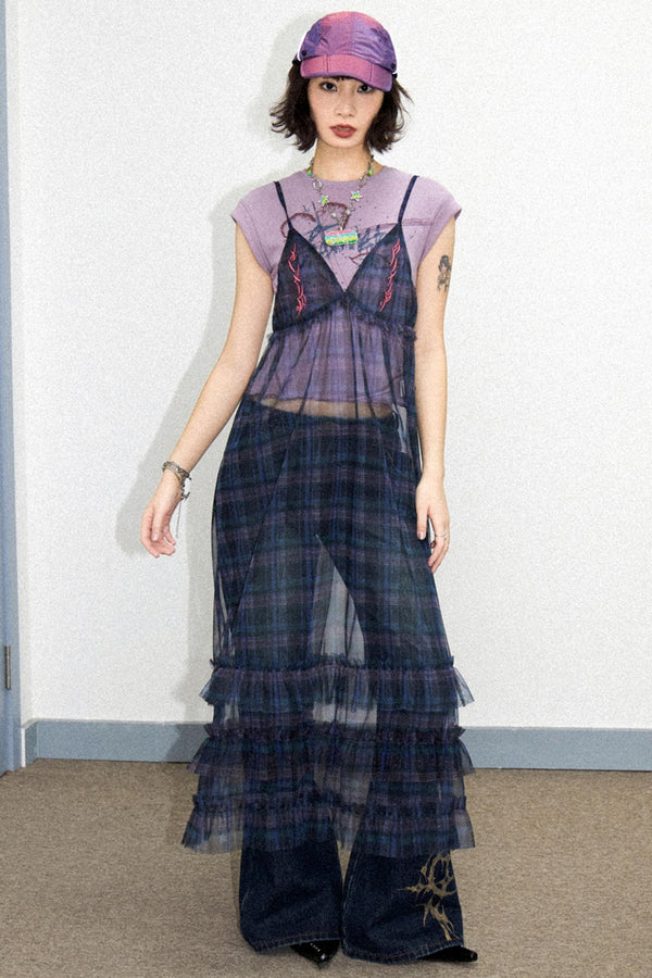 Escape Plaid Maxi Dress