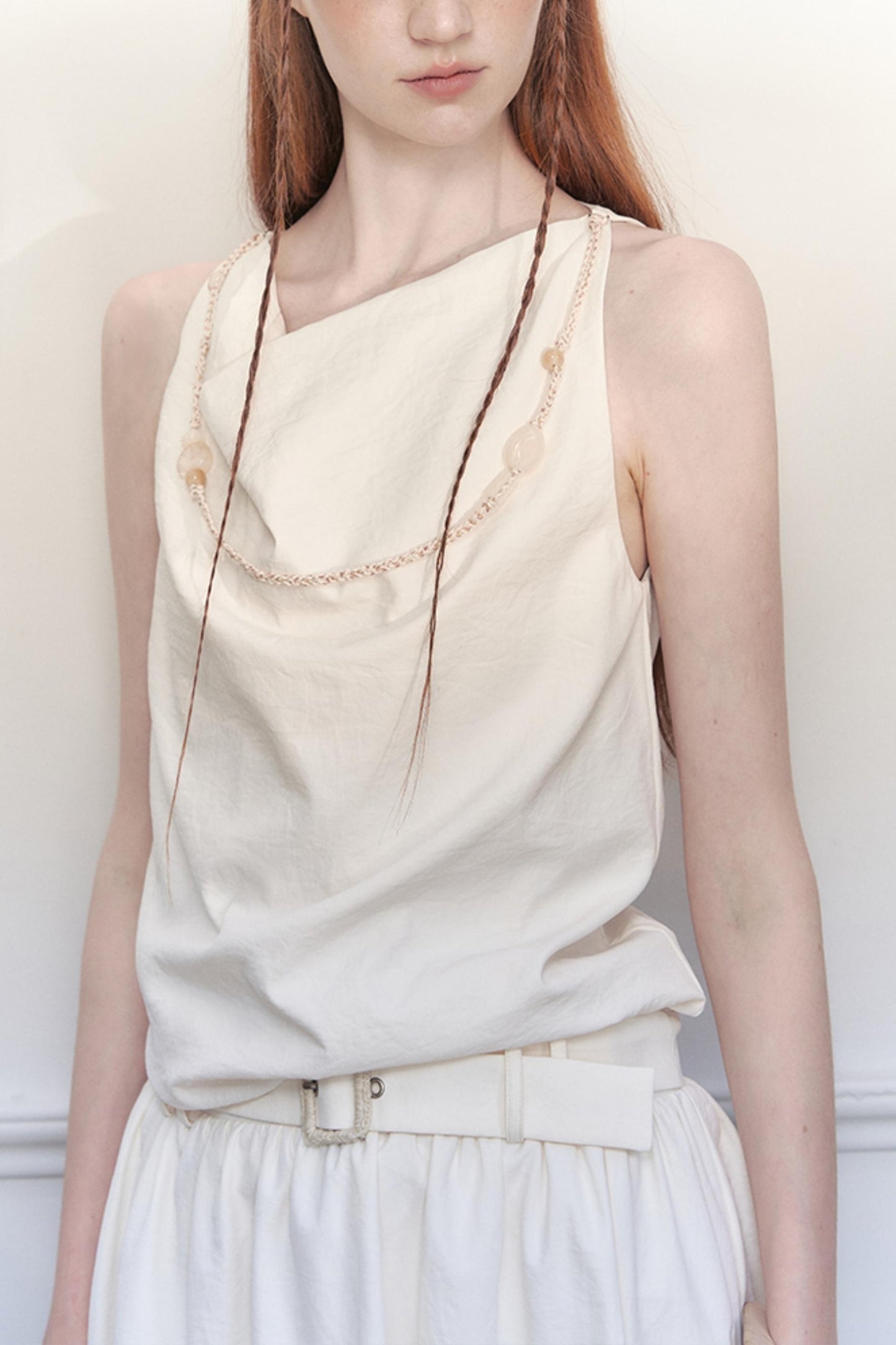 Beige Mesh Tea Dress