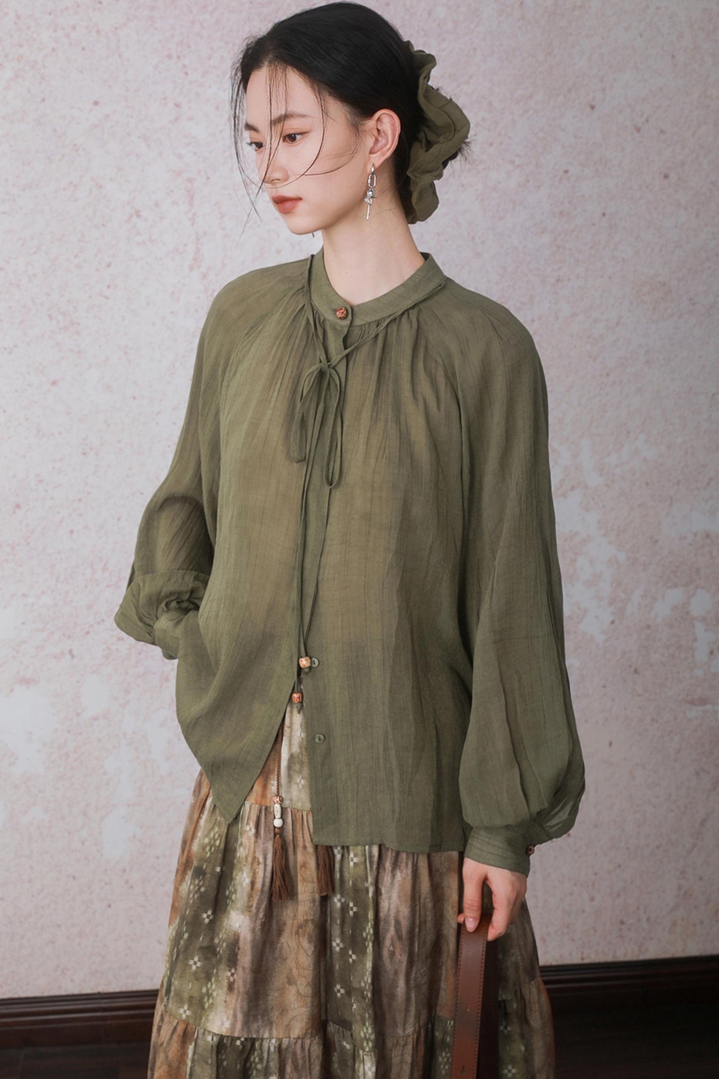 Autumn Amber Brown Blended Skirt