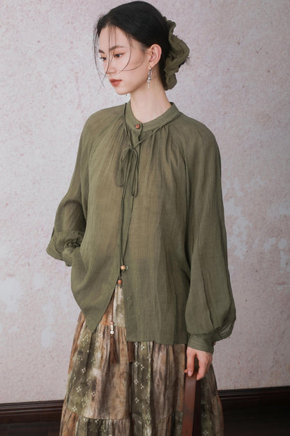 Autumn Amber Brown Blended Skirt