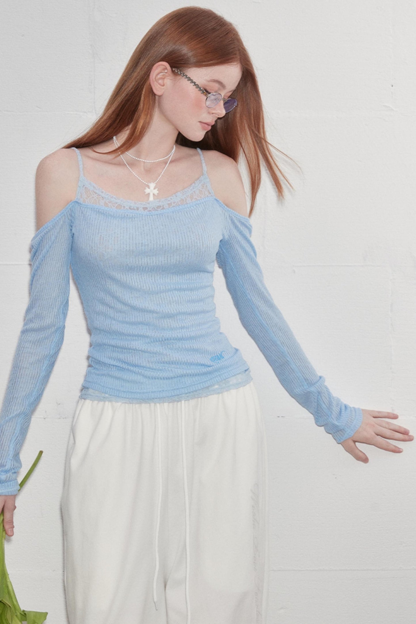 Fake Layered Lace Top