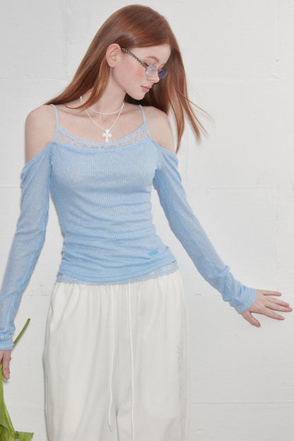 Fake Layered Lace Top