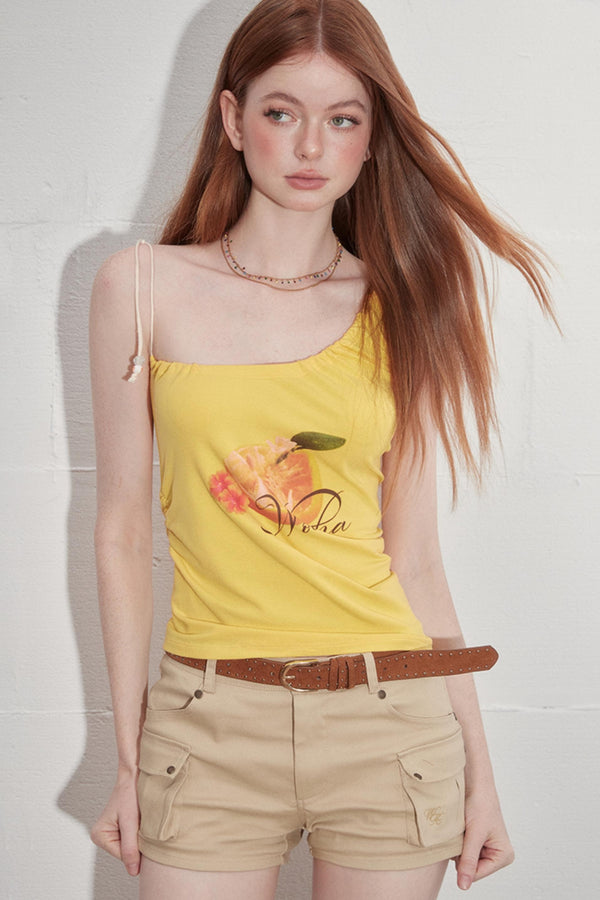 Asymmetrical Print Top