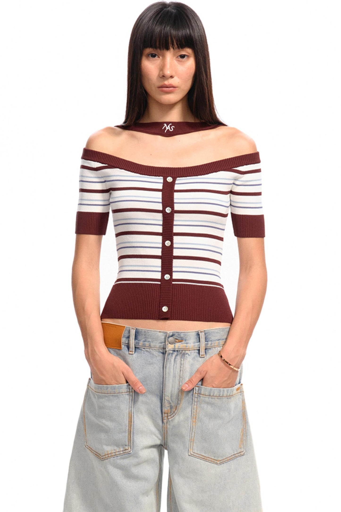 Slim Striped Mousse Tee
