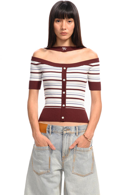 Slim Striped Mousse Tee