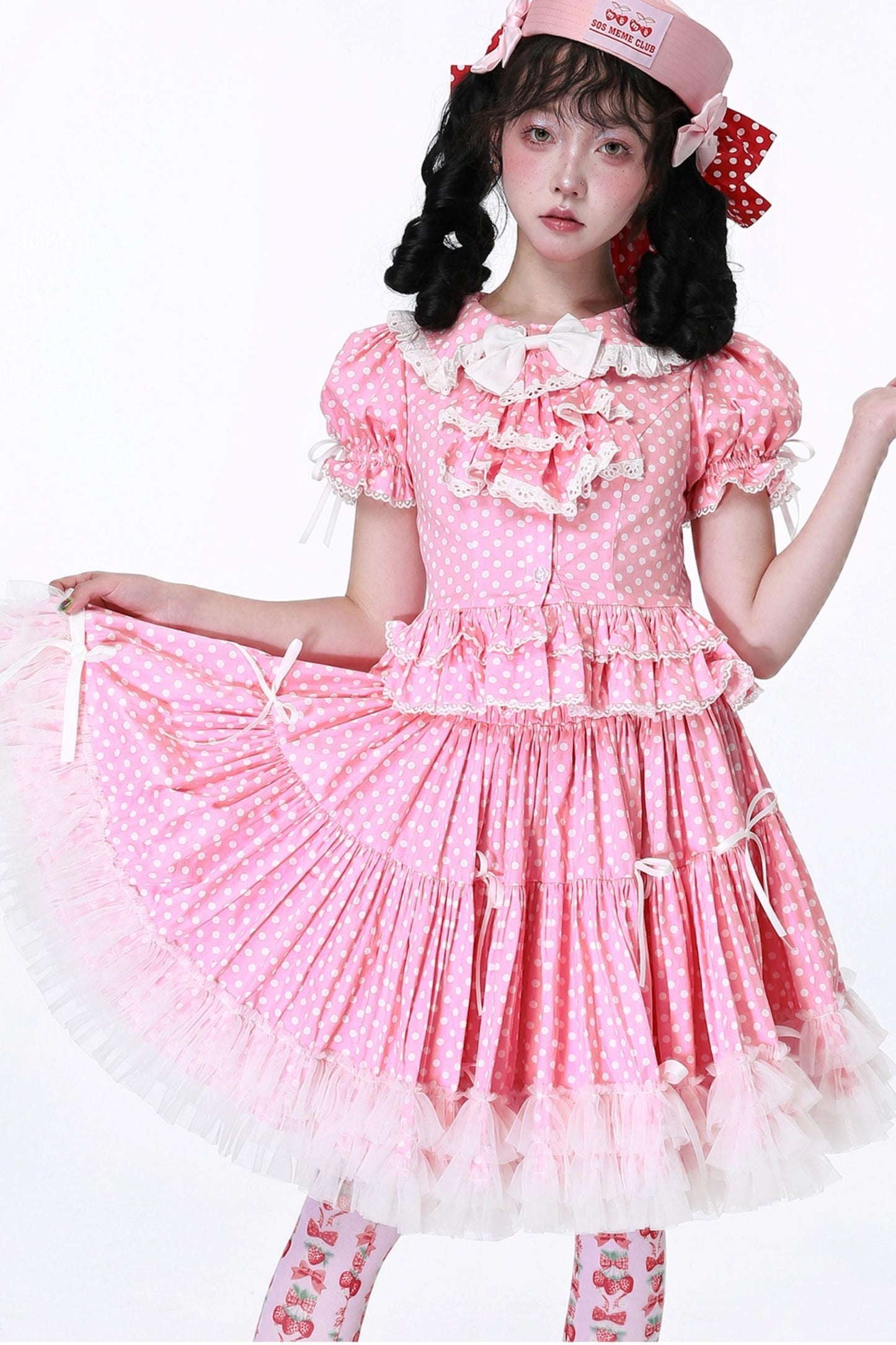 Pink Polka Dot Skirt