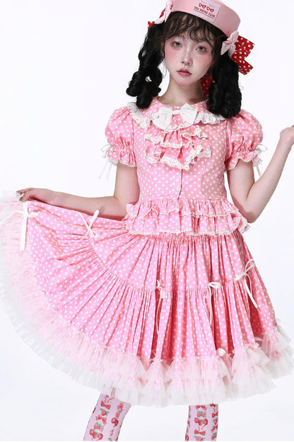 Pink Polka Dot Skirt