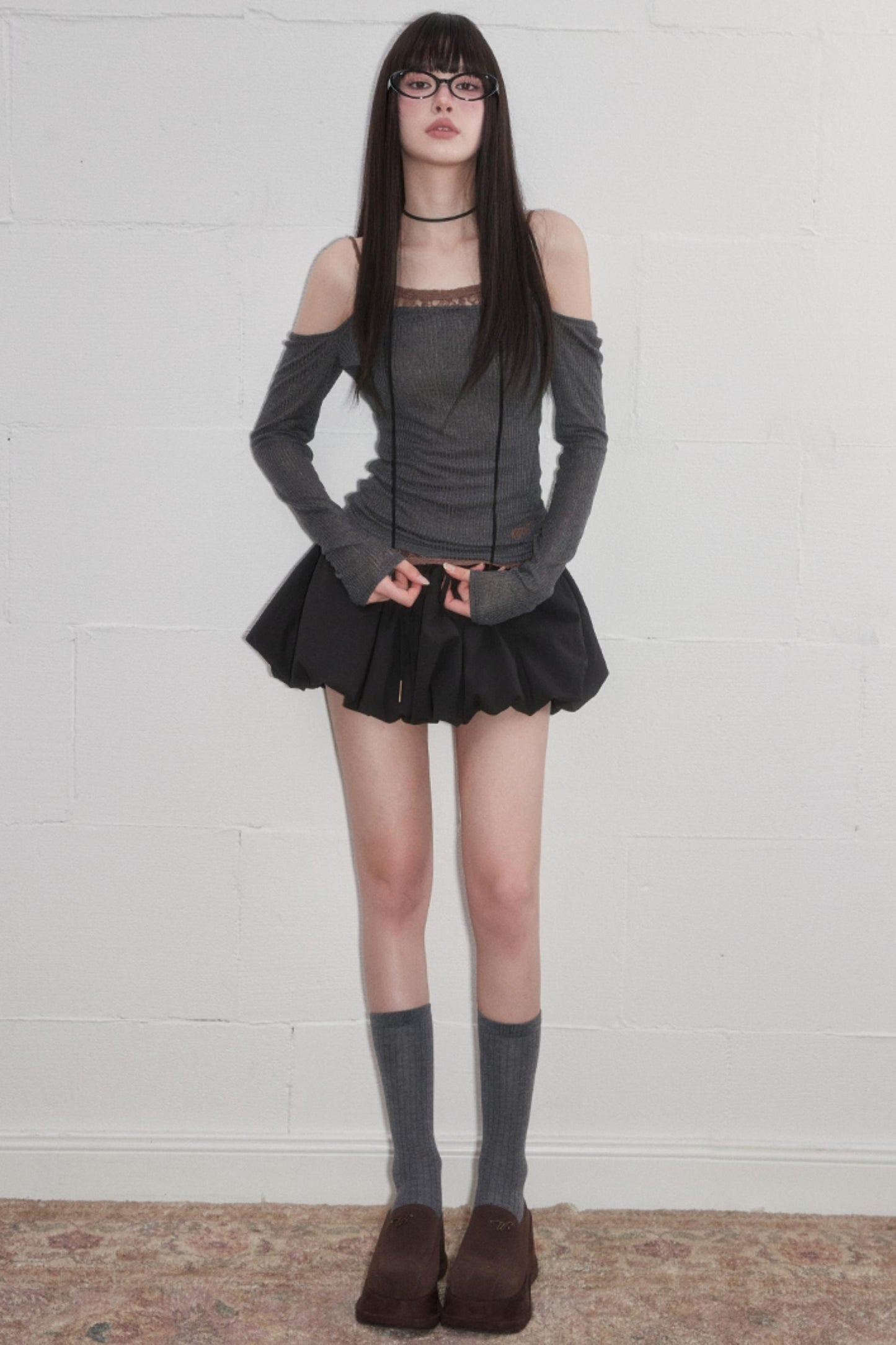 Fake Layered Lace Top