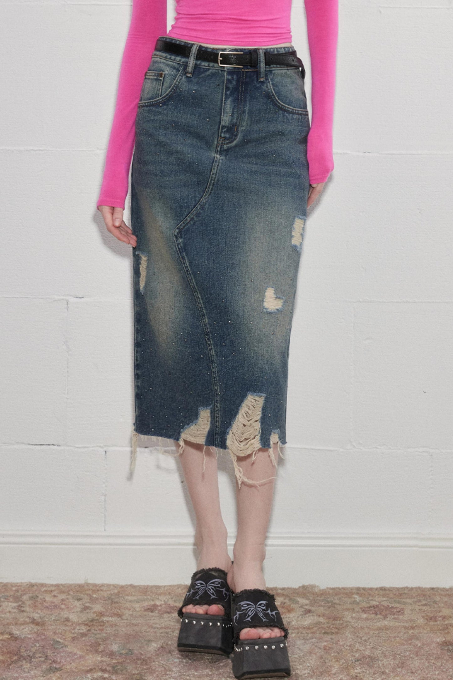 Modern Design Denim Skirt