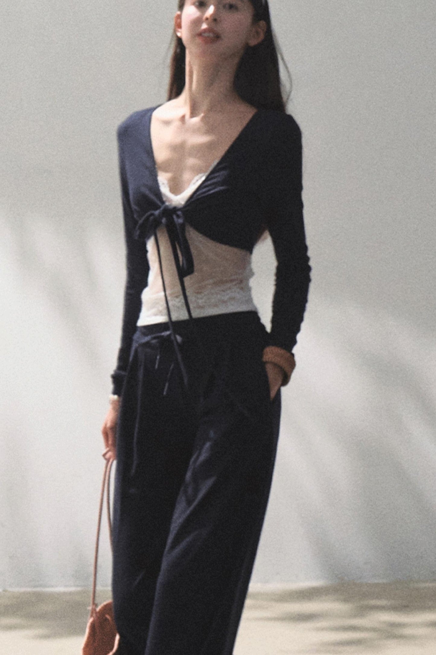 Cotton V-Neck Wide Leg Set-Up