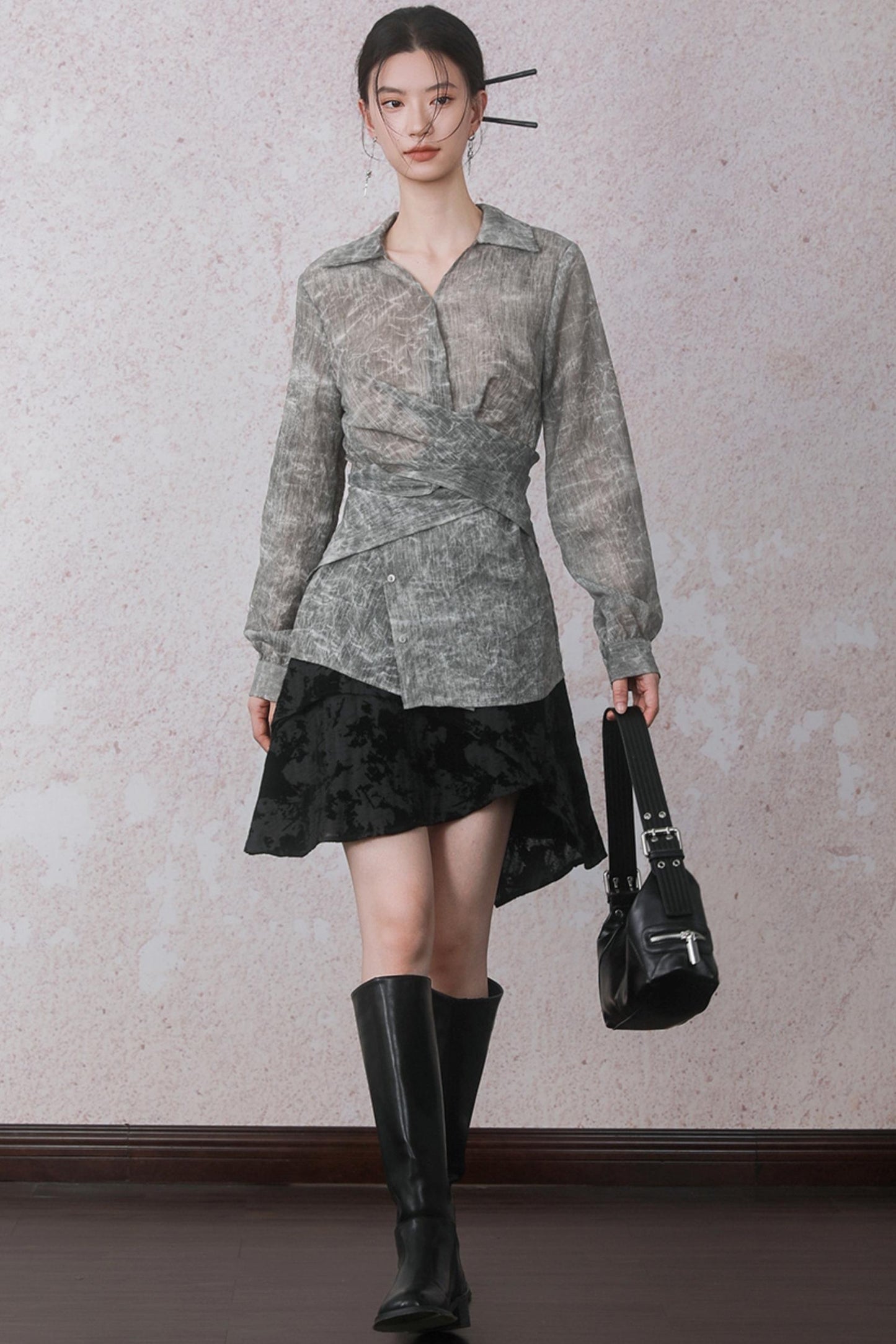 Autumn Gray Texture Shirt
