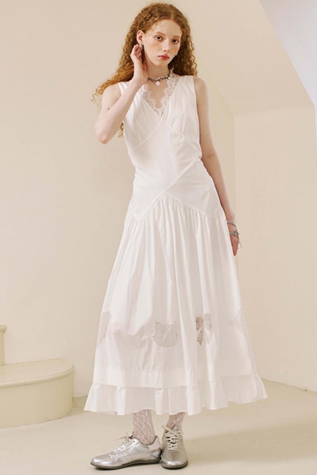 Elegant Lace V-Neck Dress