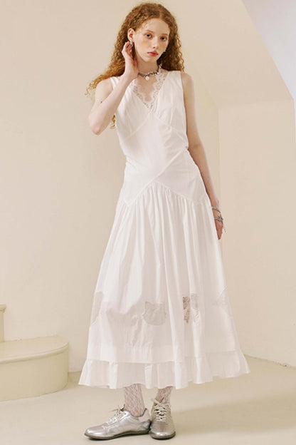 Elegant Lace V-Neck Dress