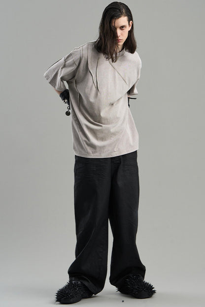 Pleated Asymmetrical Tee