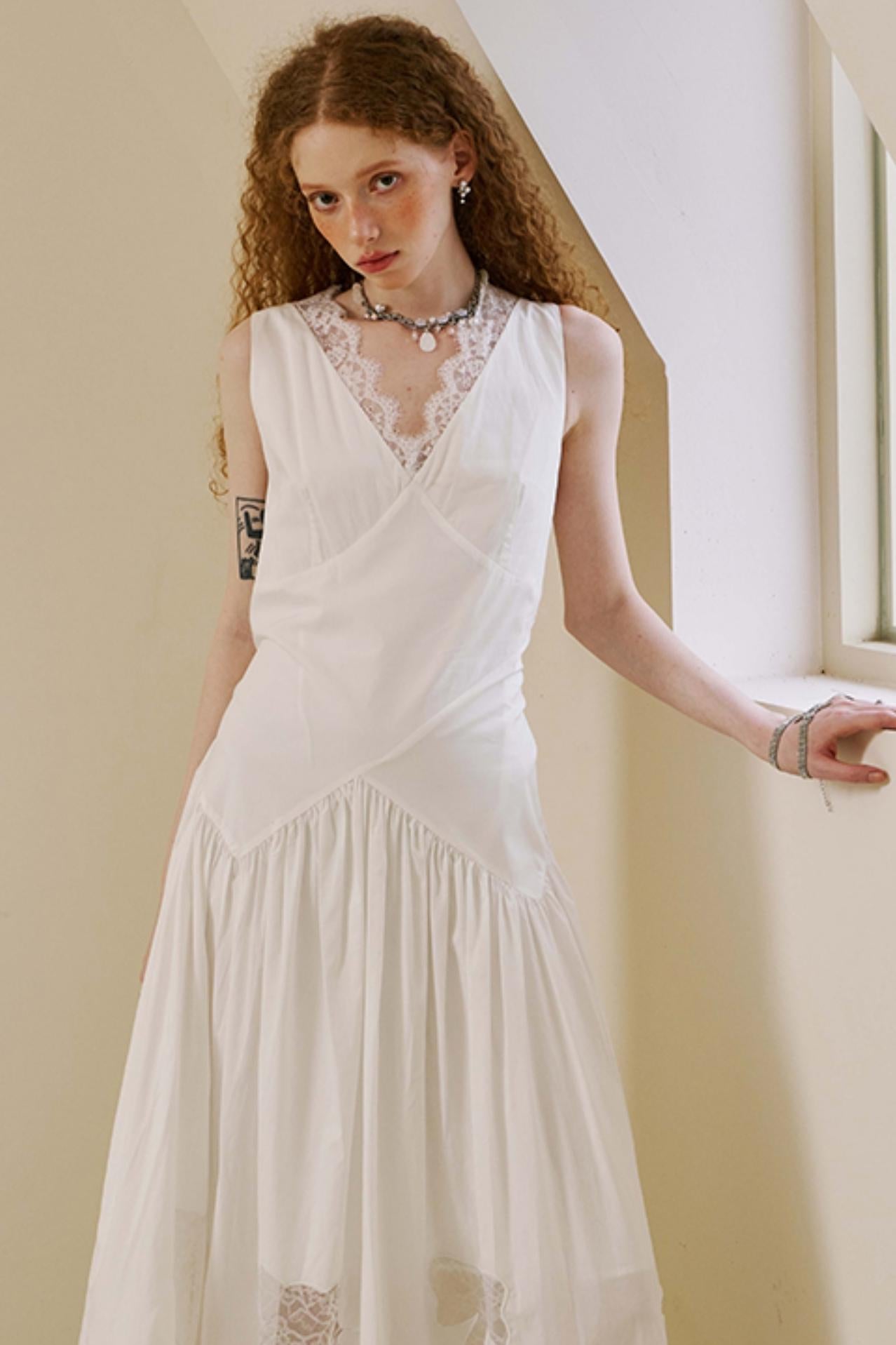 Elegant Lace V-Neck Dress