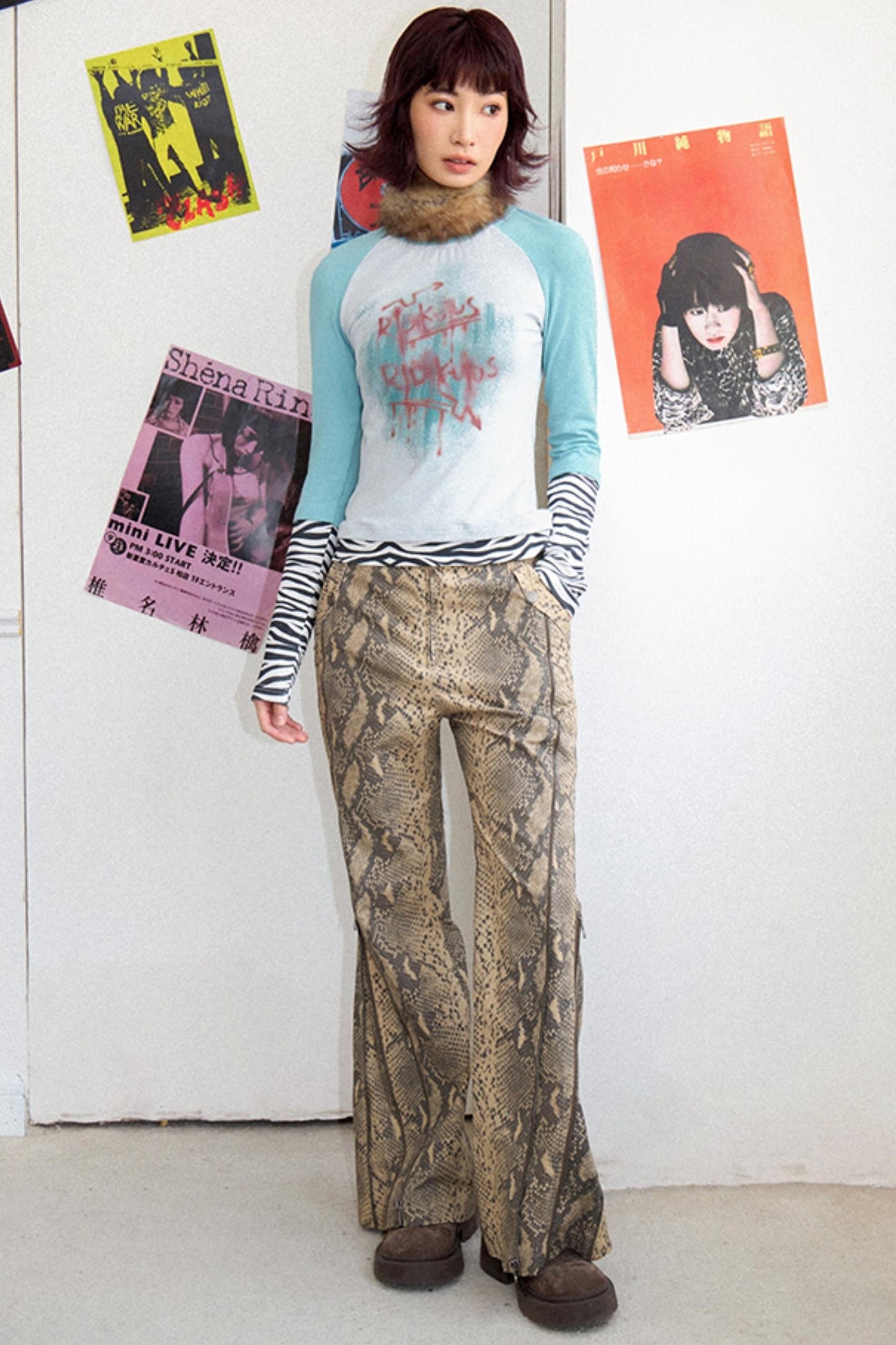 Vintage Biker Flare Pants