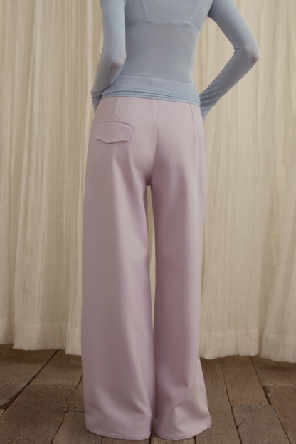 High-Rise Straight Trousers