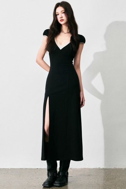 Retro Lace V-Neck Summer Dress