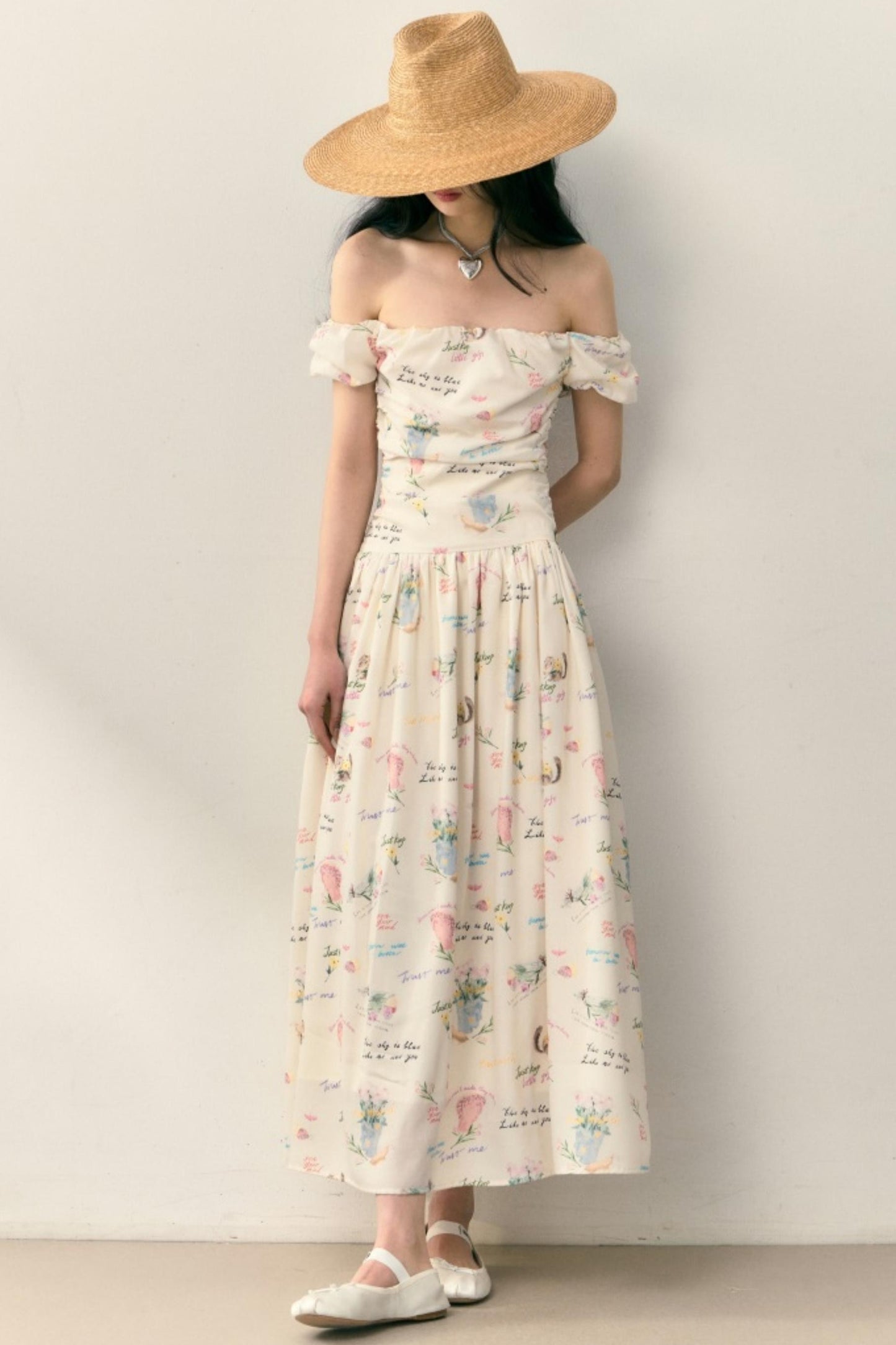 Pastel Lotus Neck-Tie Oriental Dress