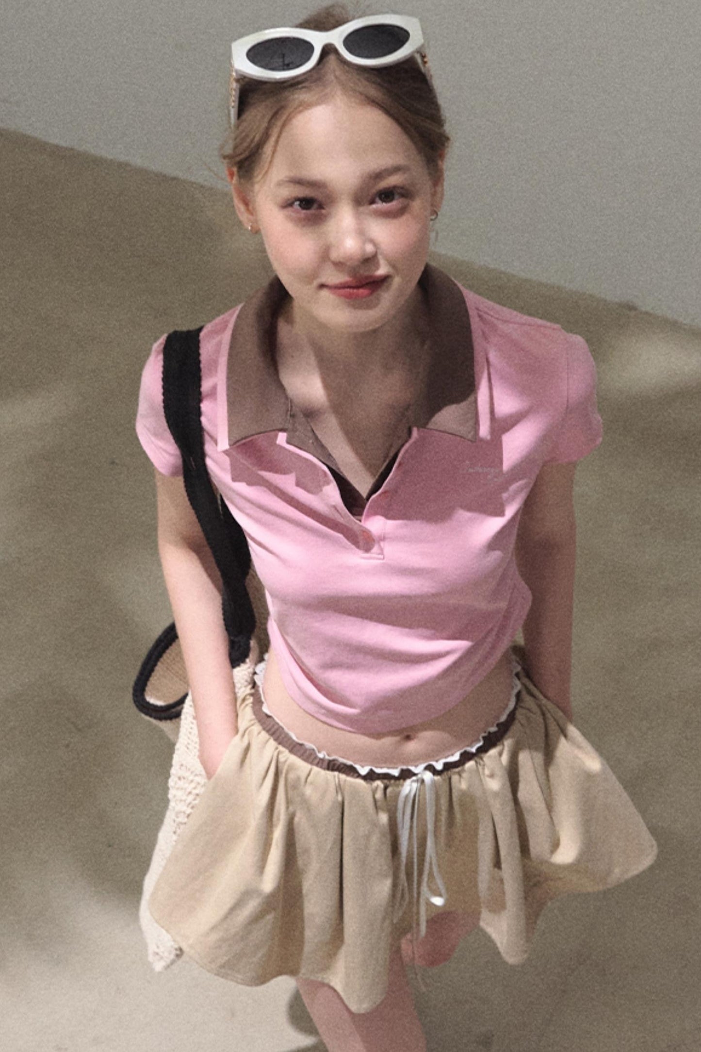 Vintage Lace Poncho Polo Skirt Set-Up