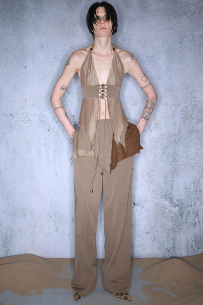 Leaf Beaded Cotton Camisole