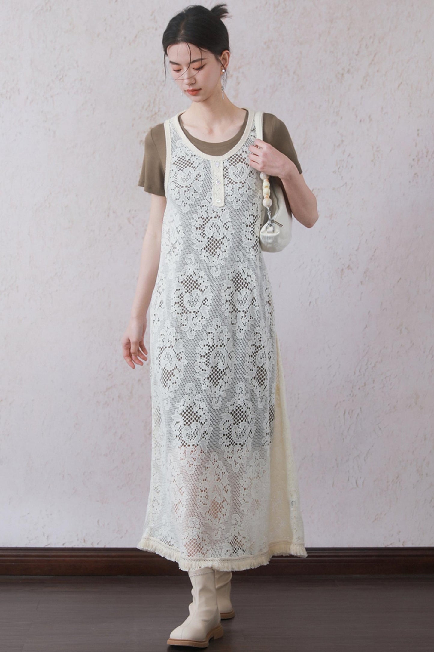 Hollow Knitted Belt Set