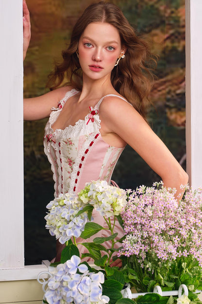 Audrey Floral Bustier Top