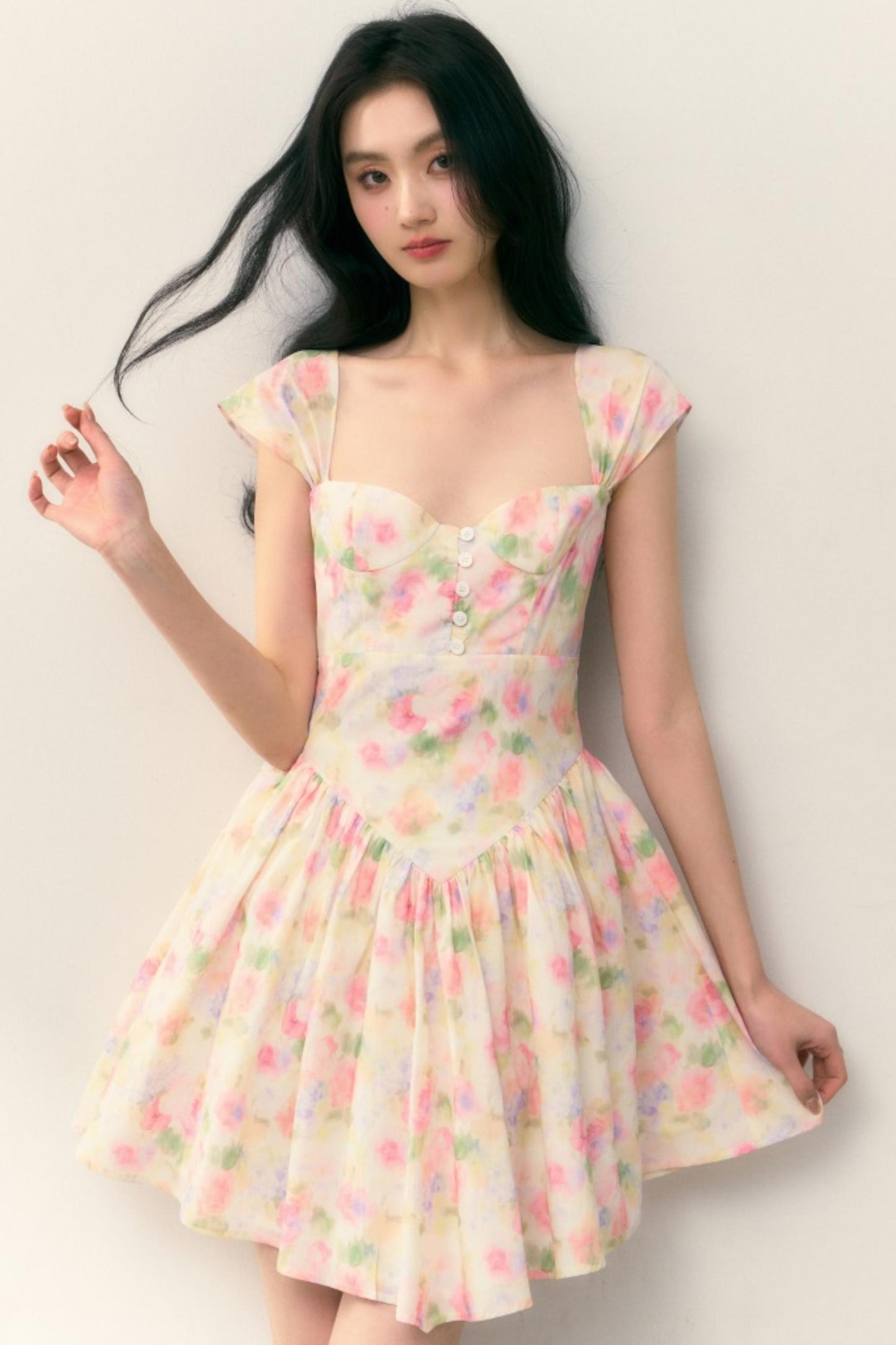 Floral Charm Wrap Dress