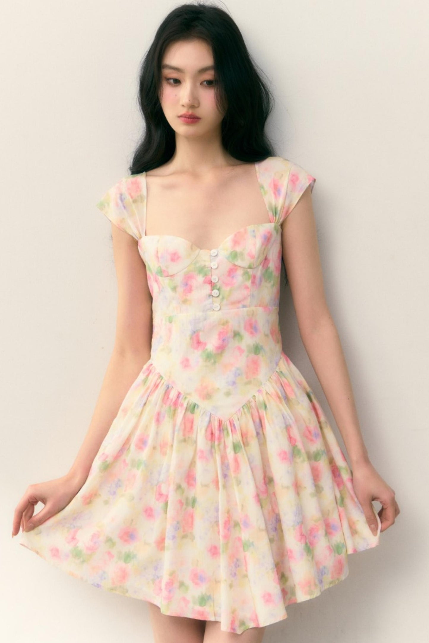 Floral Charm Wrap Dress