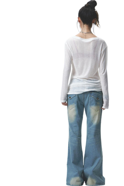 Flocked Sunshield Long Sleeve Skirt Set-Up