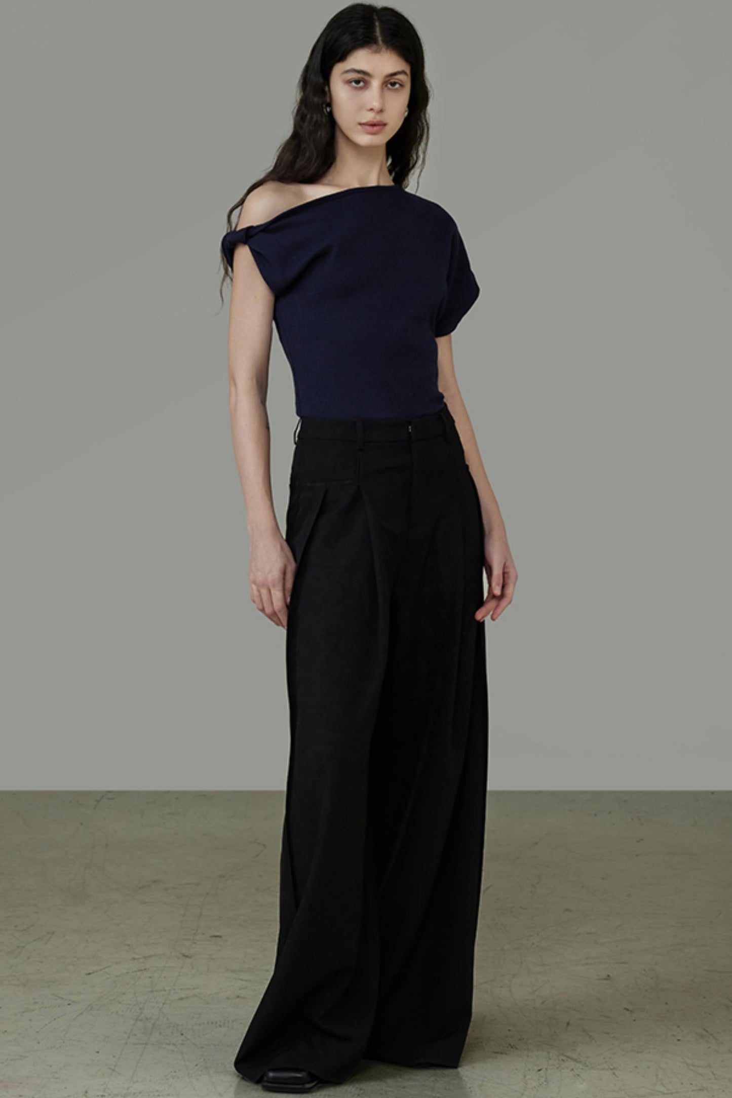 Elegant Slant Shoulder Top