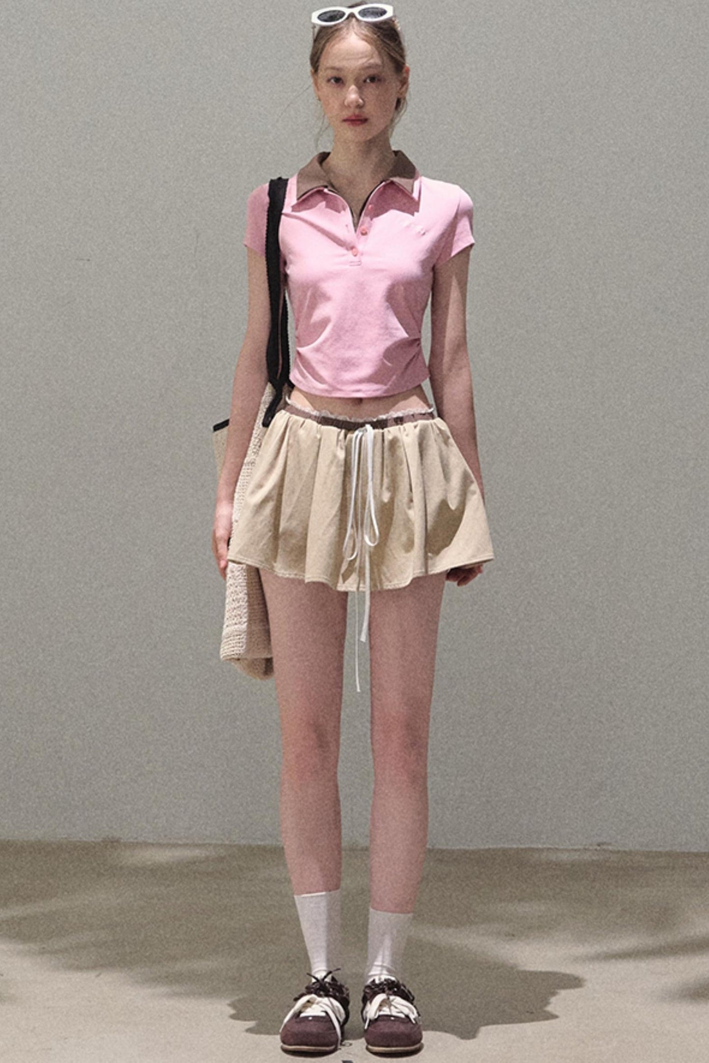 Vintage Lace Poncho Polo Skirt Set-Up