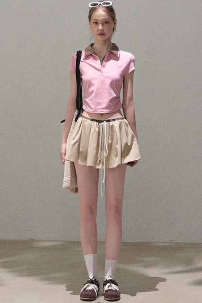 Vintage Lace Poncho Polo Skirt Set-Up