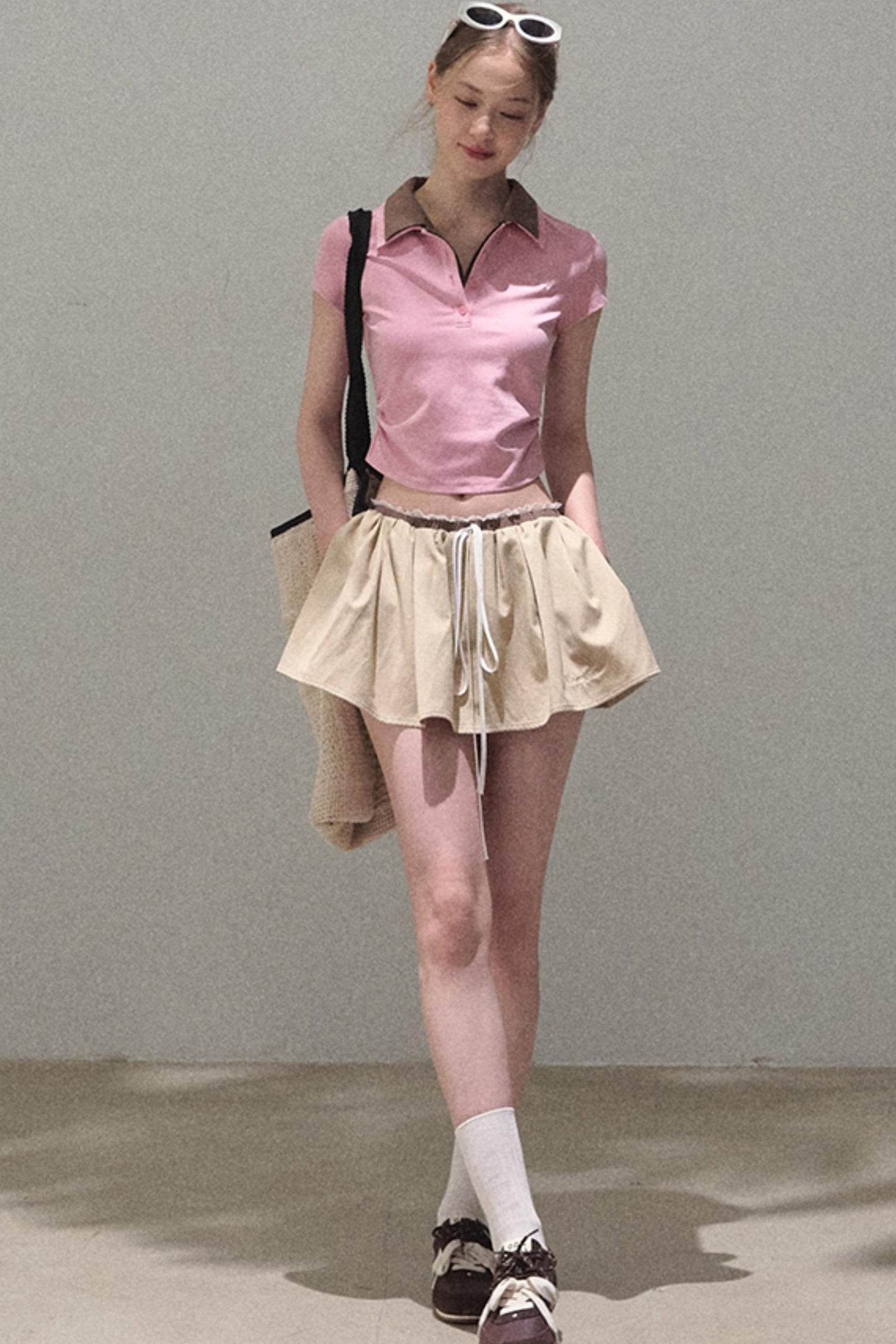 Vintage Lace Poncho Polo Skirt Set-Up