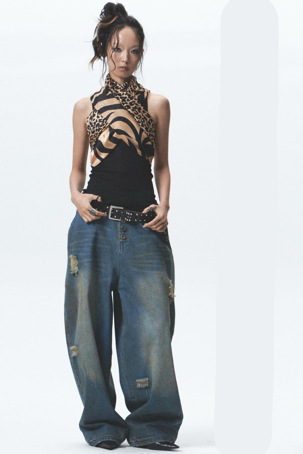 Distressed Denim Jeans