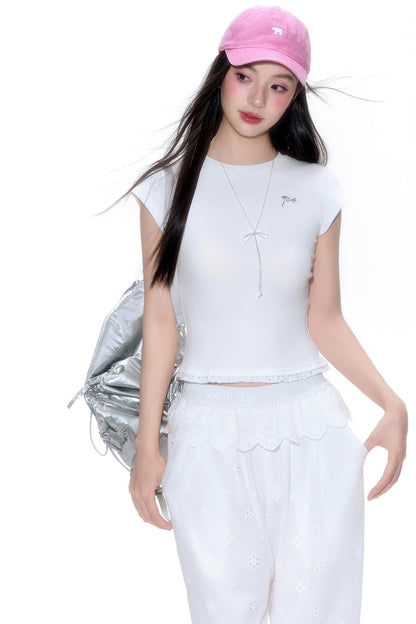 Summer Chic Polka Dot Lace Top