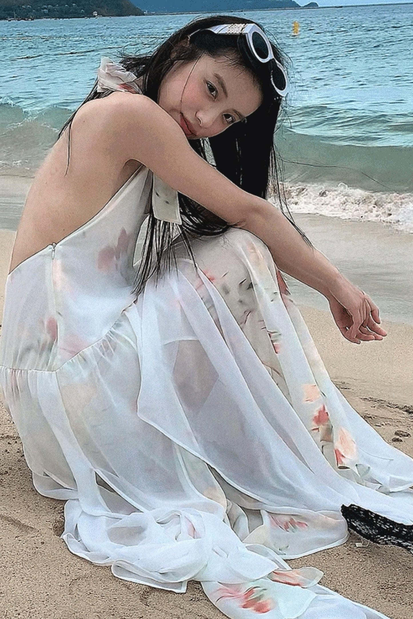 Serene Summers Halter Dress