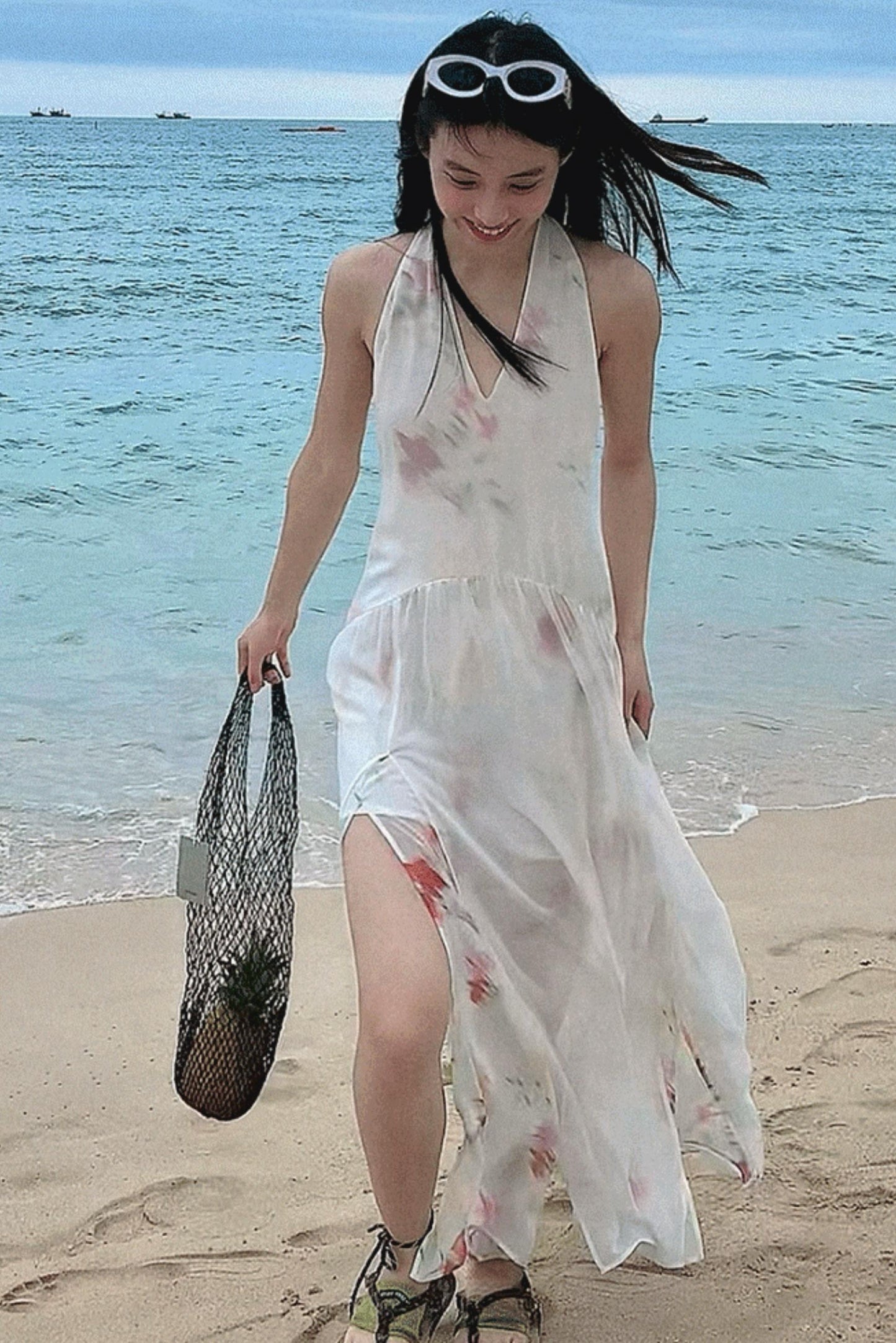 Serene Summers Halter Dress