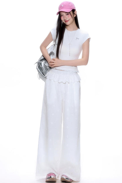 Summer Chic Polka Dot Lace Top