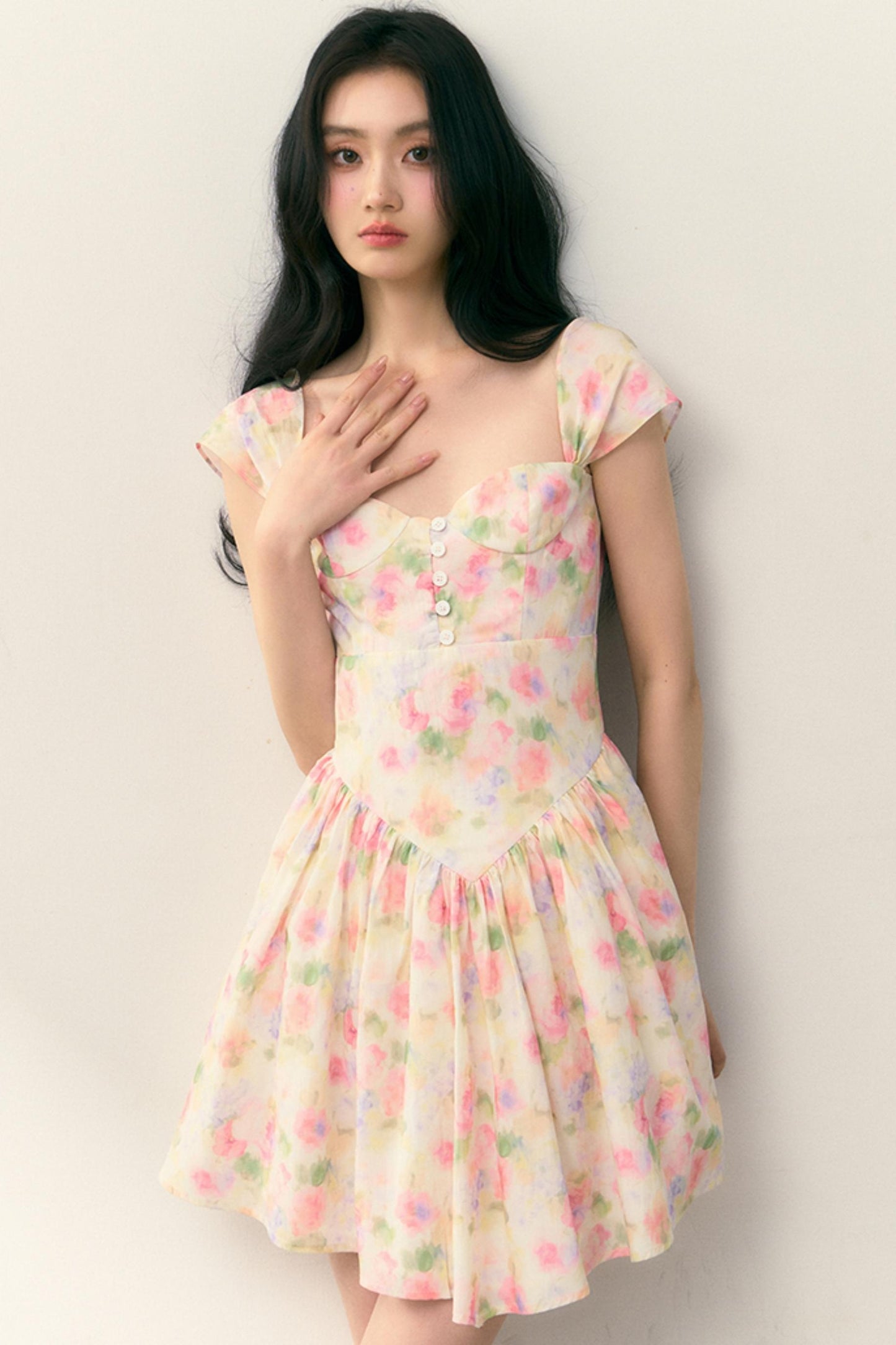 Floral Charm Wrap Dress