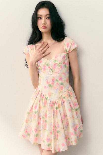 Floral Charm Wrap Dress