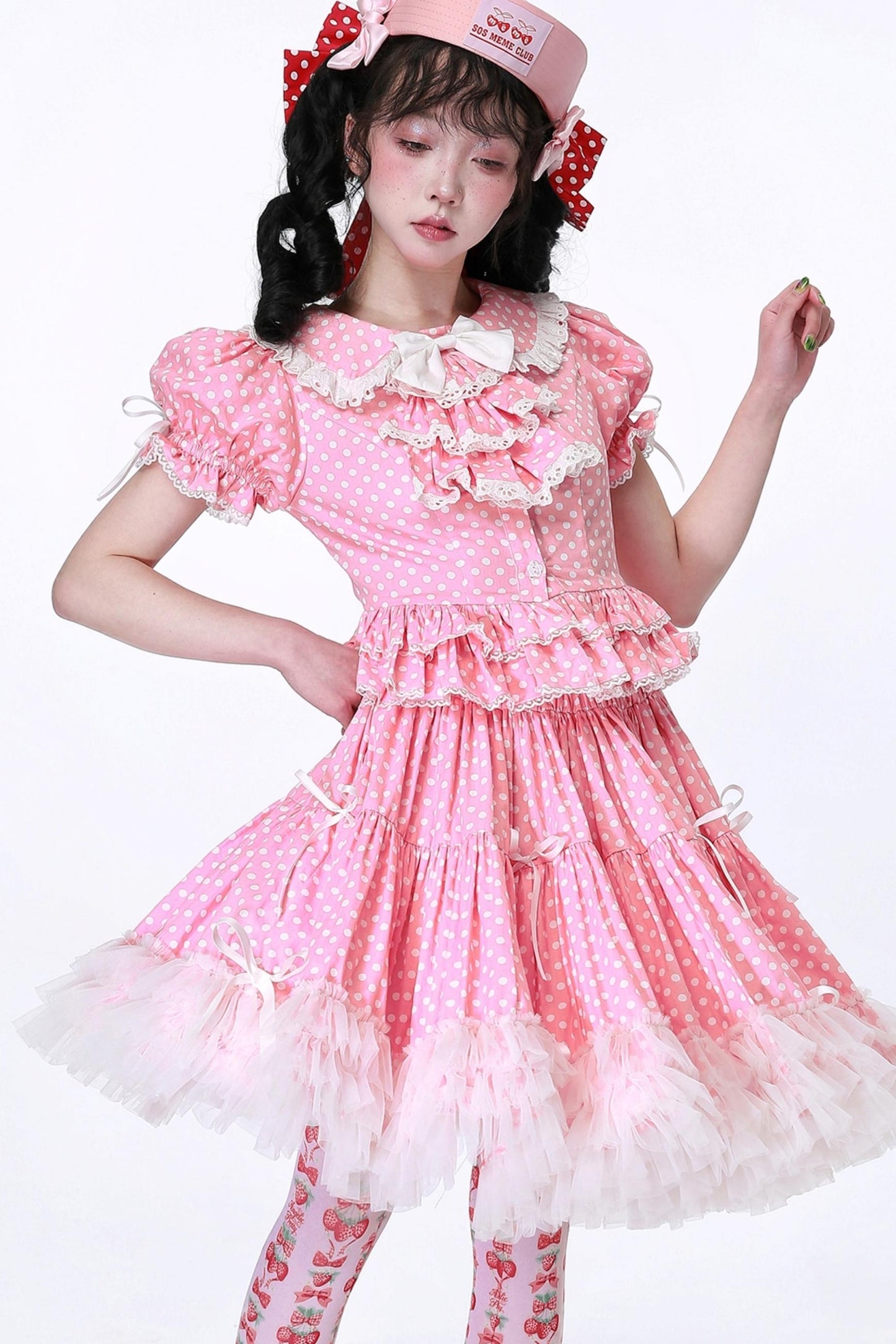 Pink Polka Dot Skirt