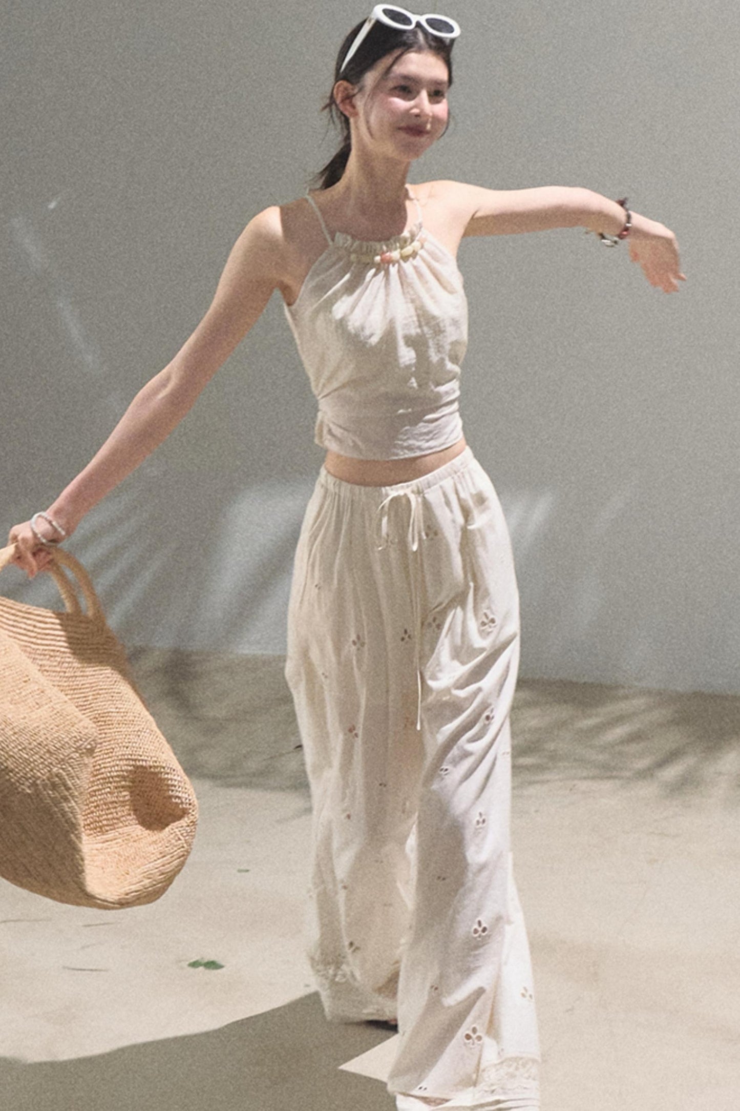 Self-Love Embroidered Summer Pants