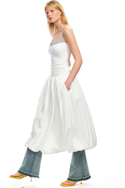 Color-Block Halter Maxi Dress