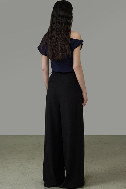 Elegant Slant Shoulder Top