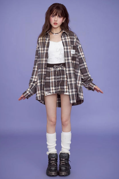 Retro Plaid Empowerment Jacke Set-Up 