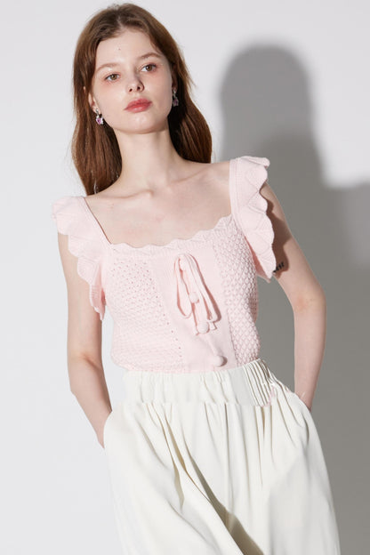 Ruffle Knit Top