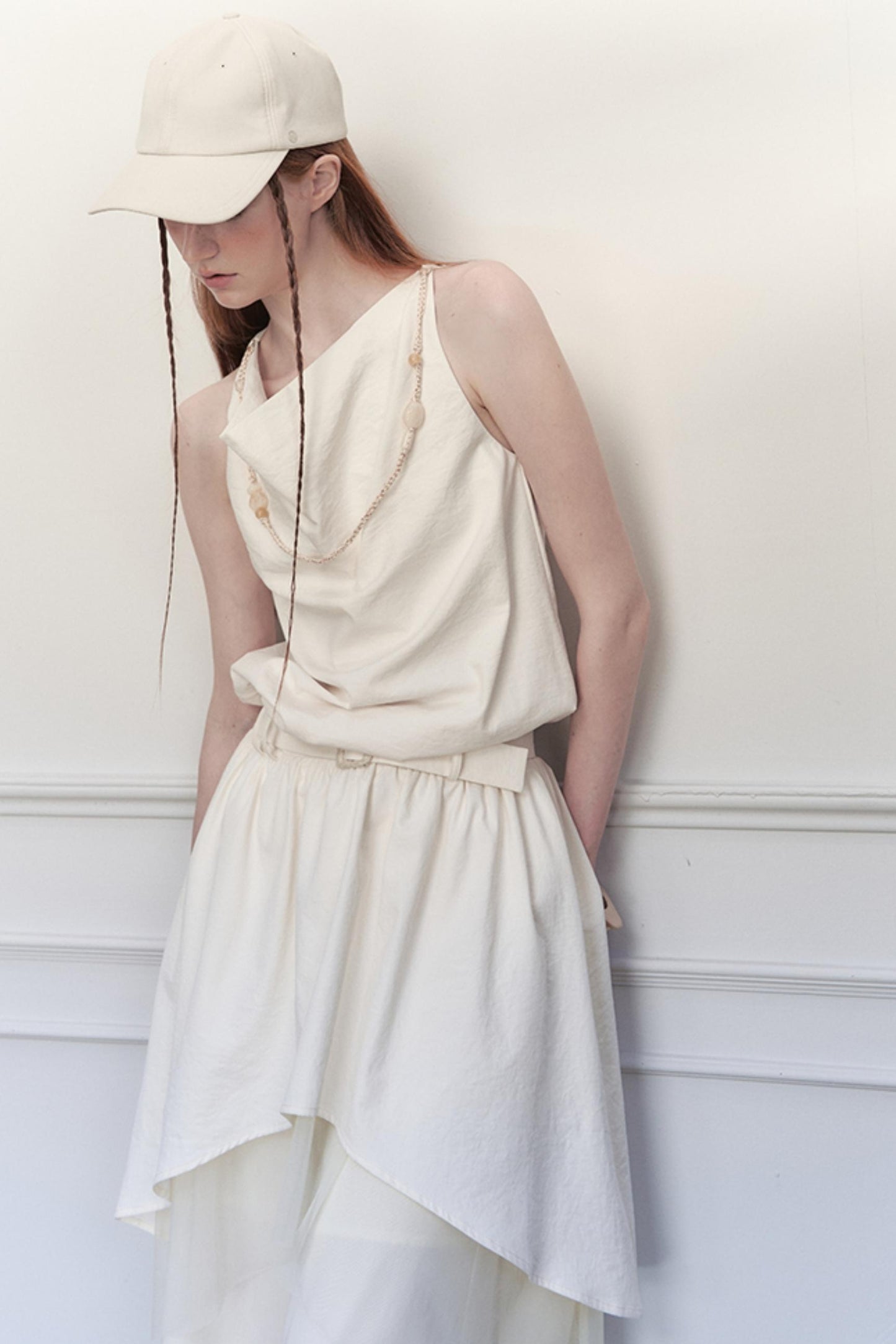 Beige Mesh Tea Dress